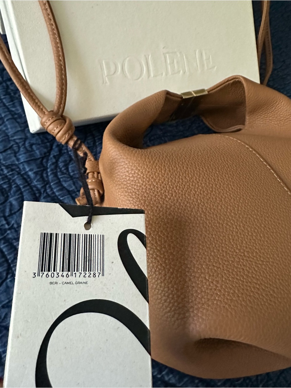 NWT! Authentic! Polene Béri EDITION TEXTURED CAMEL - Retail $490! - Picture 12 of 13